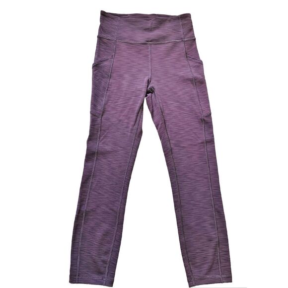 Lululemon Invigorate High-Rise Crop 23" Leggings Size 4 Black Currant Tight - Picture 7 of 12